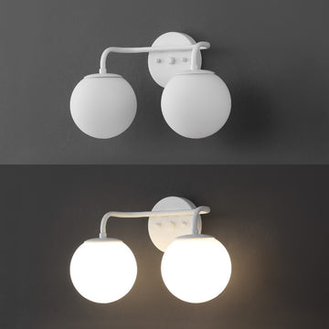 Louis Parisian Globe Metal/Frosted Glass Modern Contemporary LED Vanity